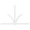 Ekena Millwork Redmond Architectural Grade PVC Gable Bracket, 108"W x 72"H x 4"D x 4"F, 16/12 Pitch GBP108X72X0404RED00 - alternate 5